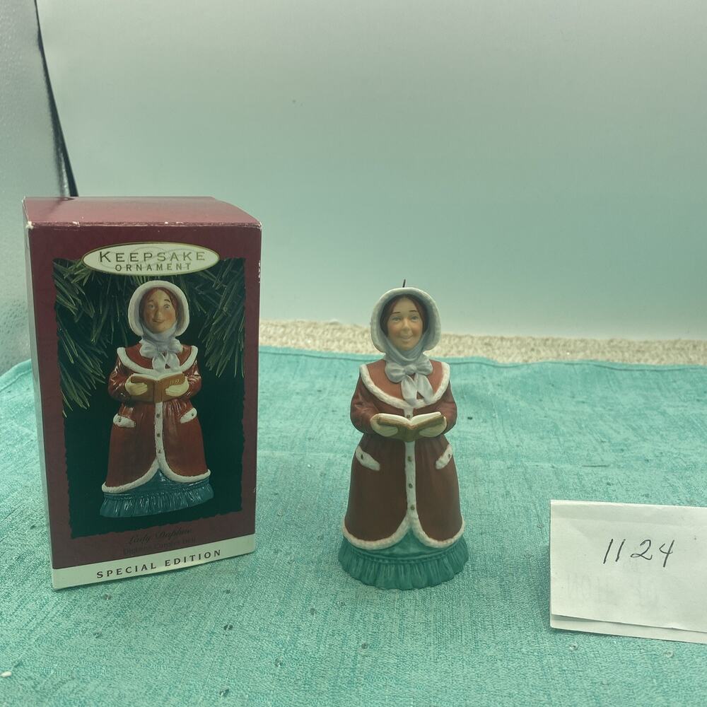 Hallmark '1993 Lady Daphne' Dickens Series Porcelain Bell Ornament